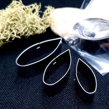Set Of 3 Pcs Stainless Steel Jewelry Petal Shapes Cutters