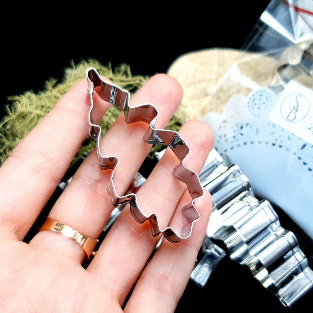 Set Of 3 Pcs Stainless Steel Jewelry Leafs Shapes Cutters