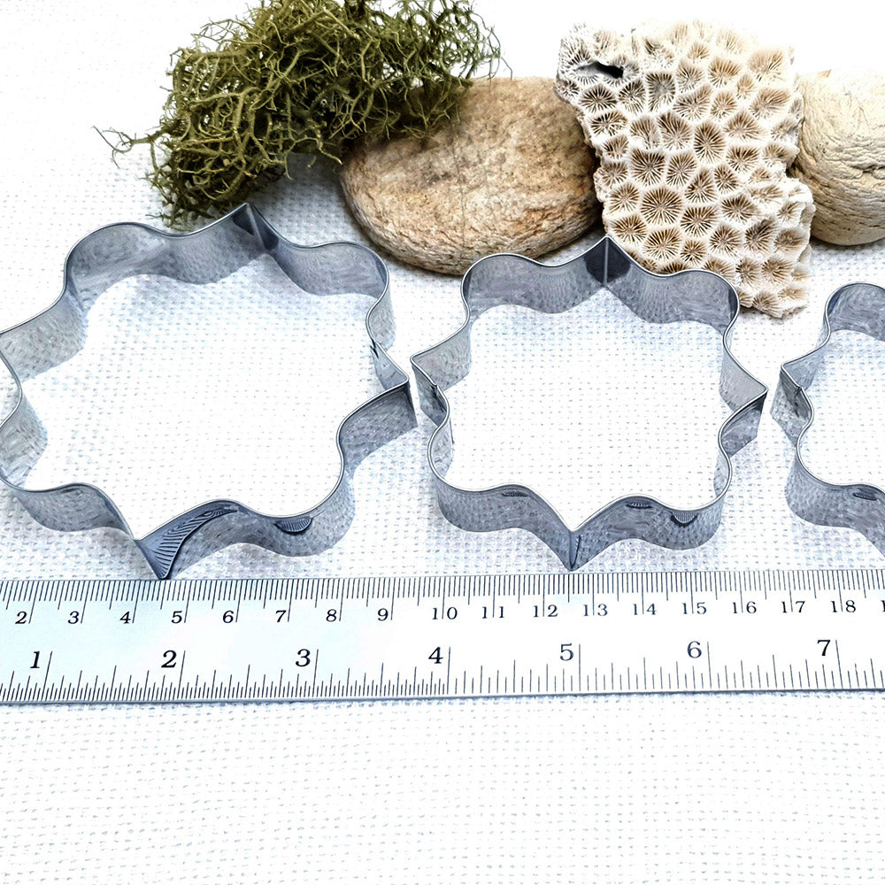 4pcs Stainless Steel Square Shaped Cookie Cutters