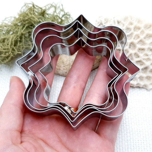 4pcs Stainless Steel Square Shaped Cookie Cutters
