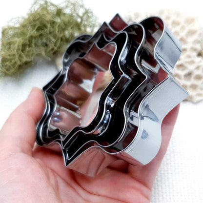 4pcs Stainless Steel Square Shaped Cookie Cutters