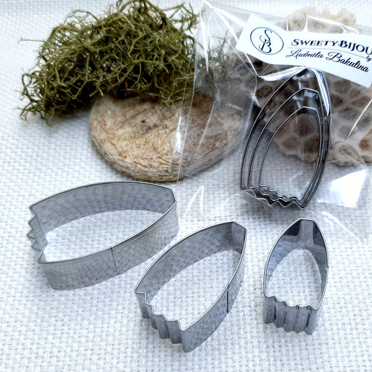 Set Of 3 Cutters For Polymer Clay "Petal"