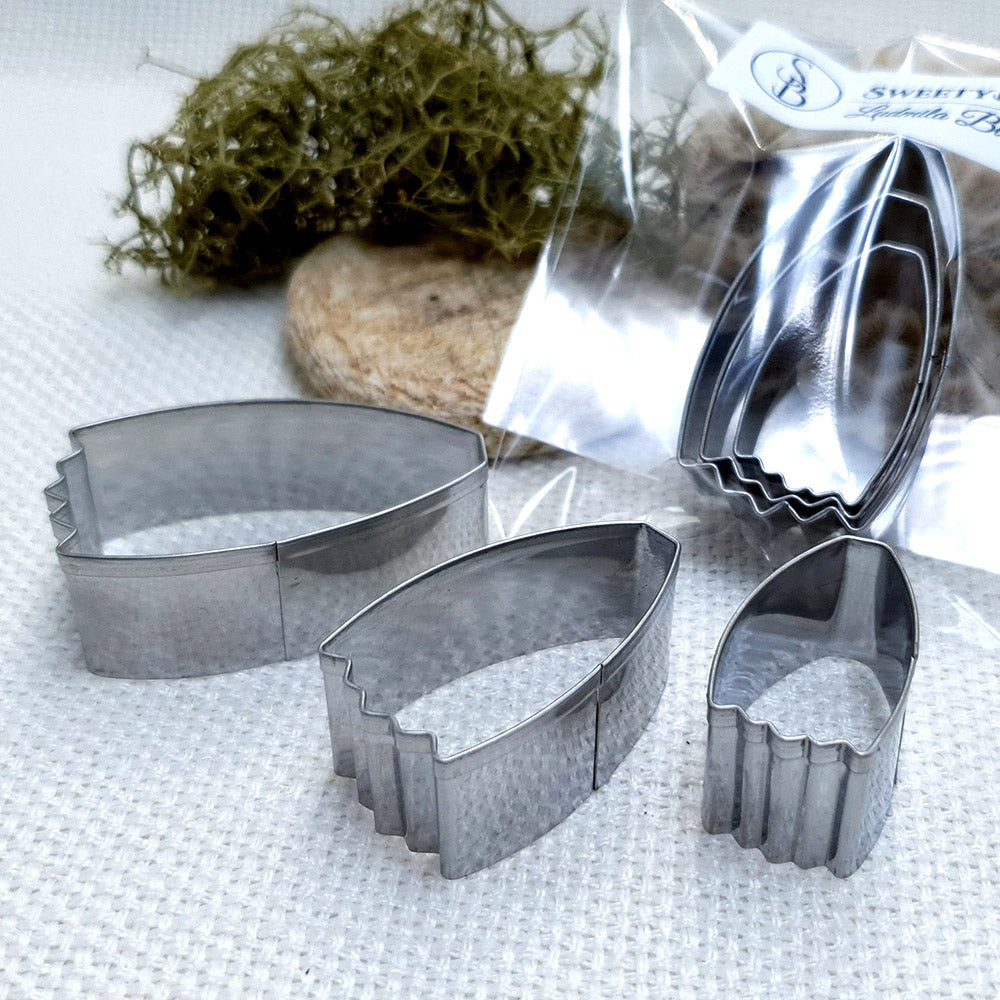 Set Of 3 Cutters For Polymer Clay "Petal"