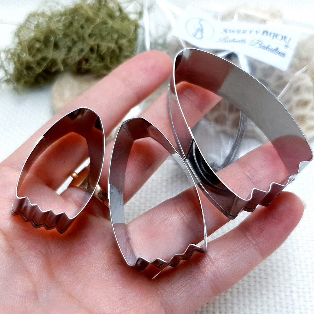 Set Of 3 Cutters For Polymer Clay "Petal"