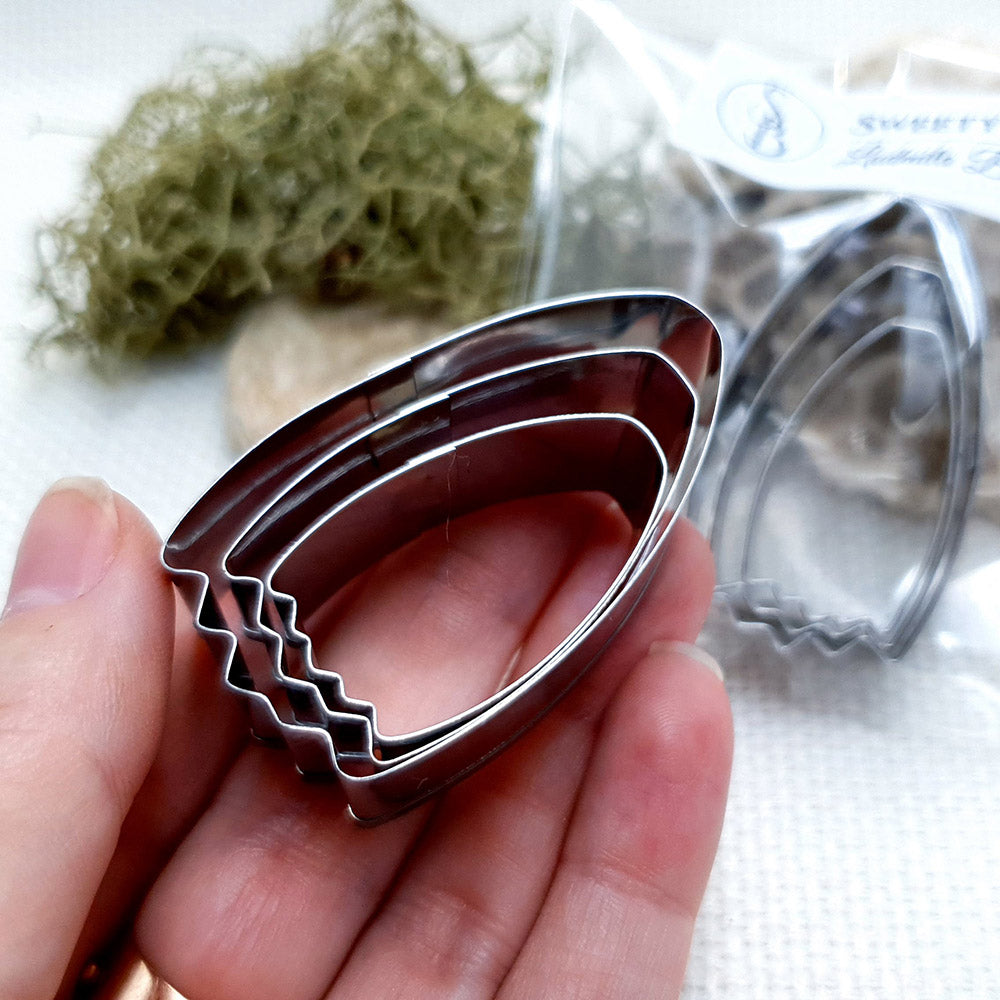 Set Of 3 Cutters For Polymer Clay "Petal"