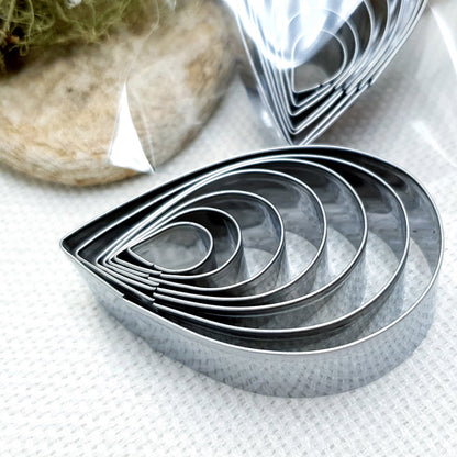Set Of 7 Cutters For Polymer Clay “Tear Drop"
