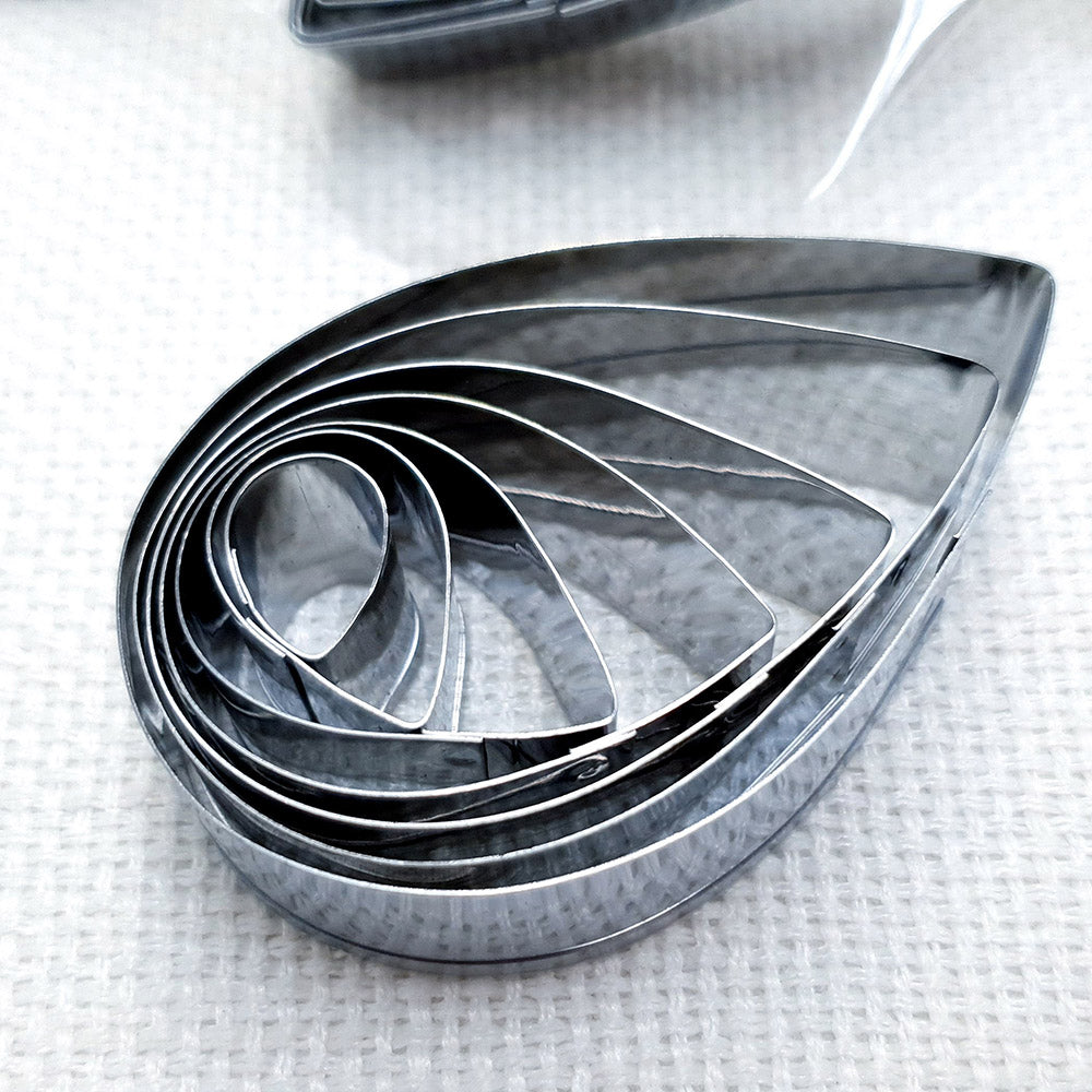 Set Of 7 Cutters For Polymer Clay “Tear Drop"