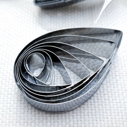 Set Of 7 Cutters For Polymer Clay “Tear Drop"