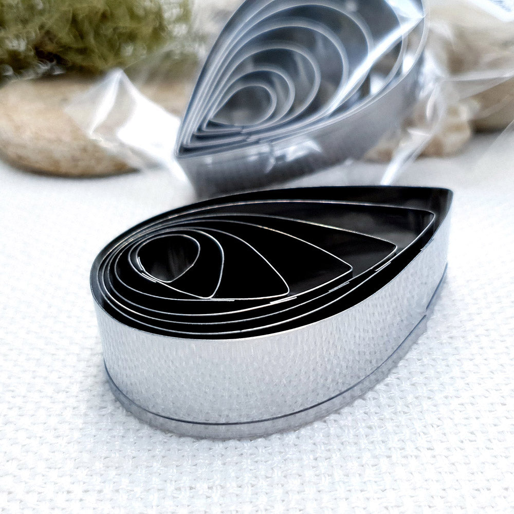 Set Of 7 Cutters For Polymer Clay “Tear Drop"