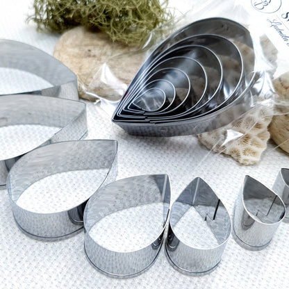Set Of 7 Cutters For Polymer Clay “Tear Drop"