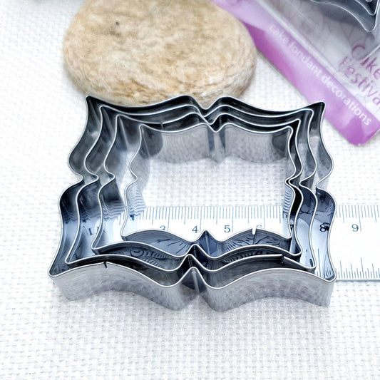 4pcs Stainless Steel Rectangle Shaped Cookie Cutters