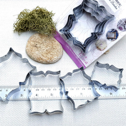 4pcs Stainless Steel Rectangle Shaped Cookie Cutters