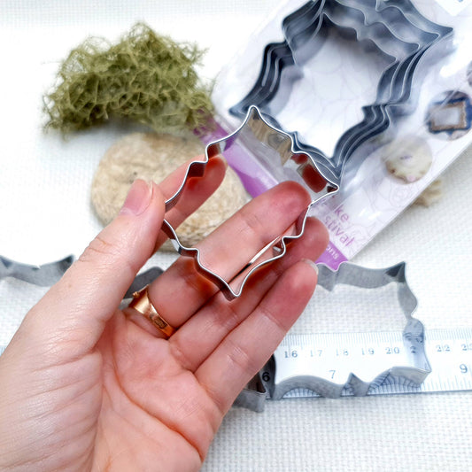 4pcs Stainless Steel Rectangle Shaped Cookie Cutters