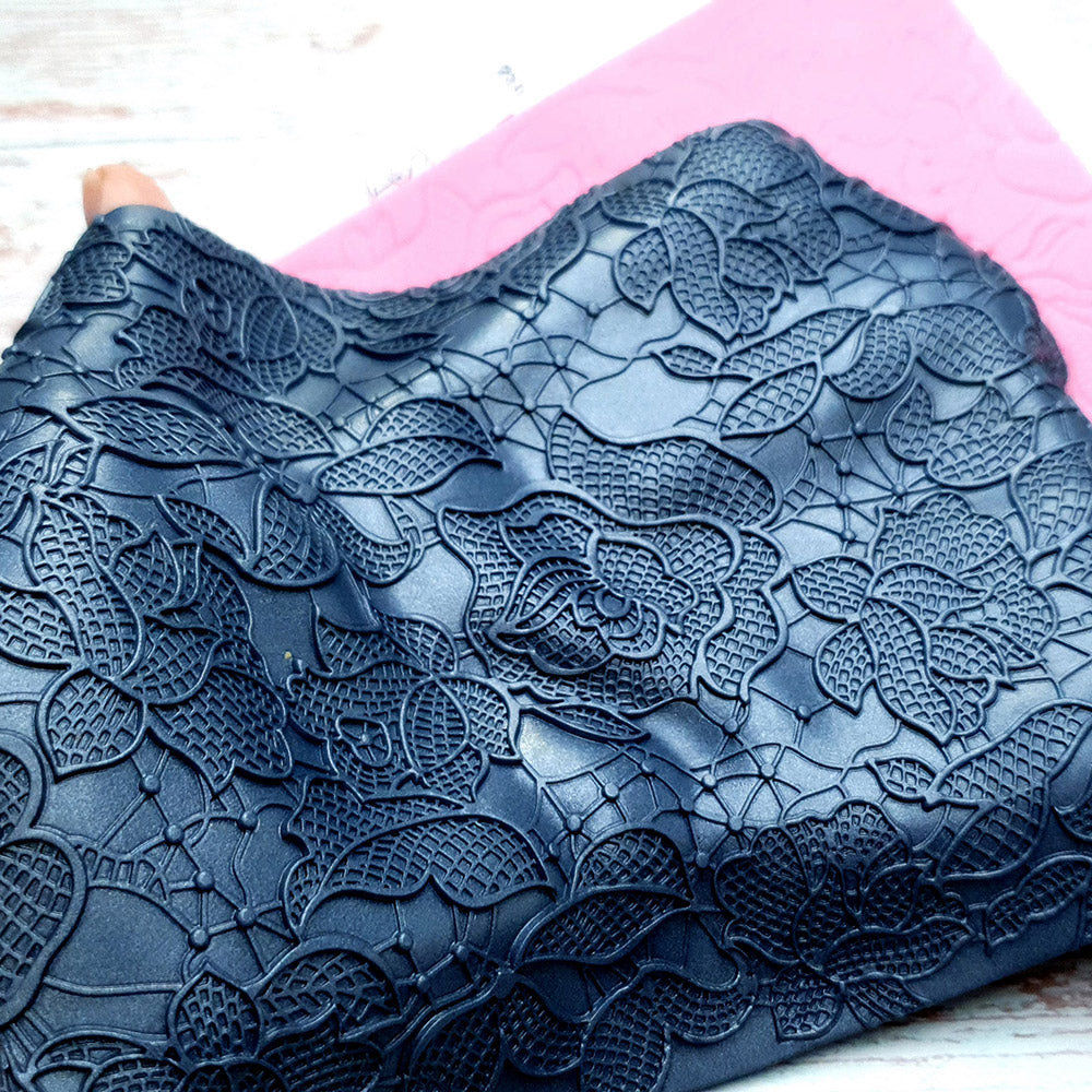 Silicone Texture - “Large Flowers Net Lace”