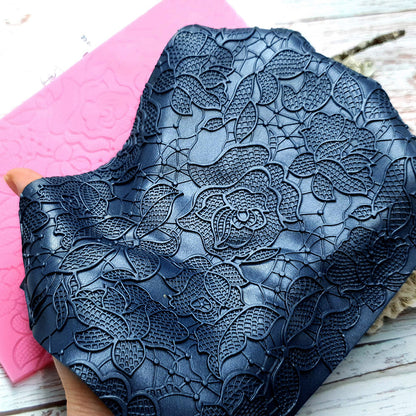 Silicone Texture - “Large Flowers Net Lace”
