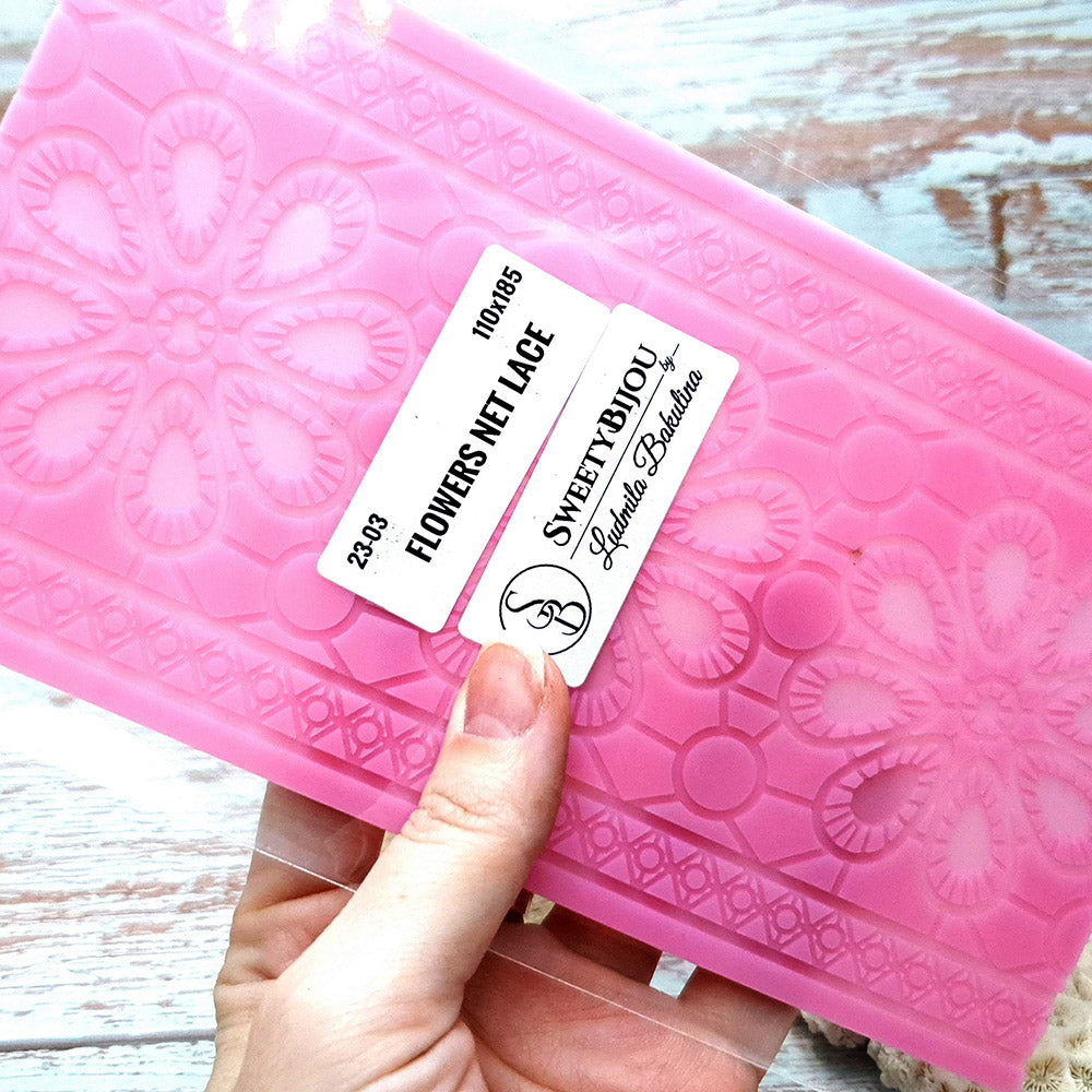 Silicone Texture -"Flowers Net Lace"