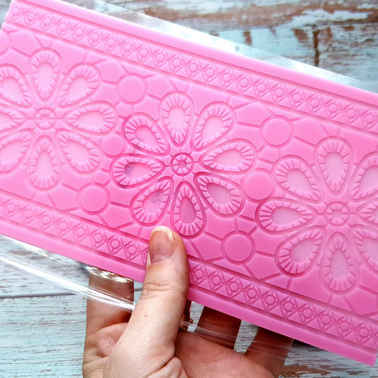 Silicone Texture -"Flowers Net Lace"