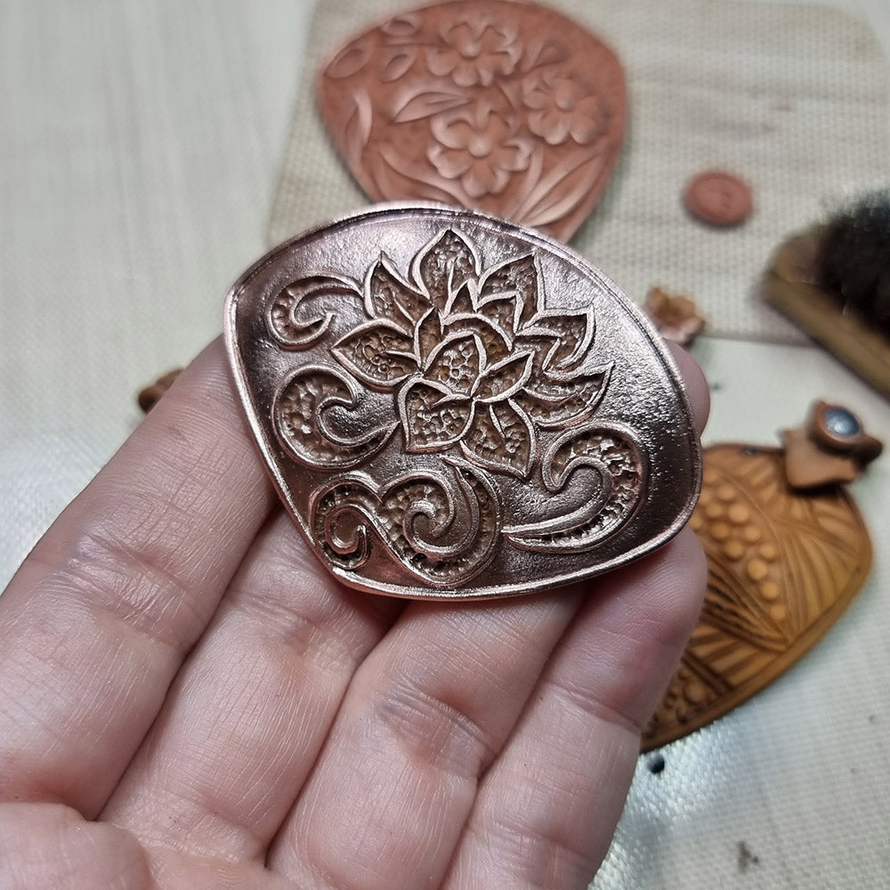 Silicone Texture - Large Cloisonne Enamel - Flowers