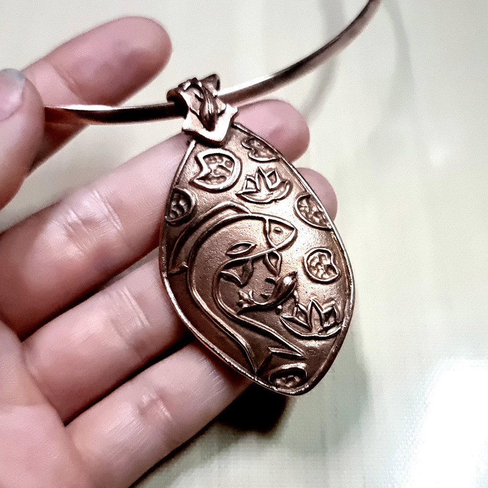 Silicone Texture - Cloisonne Enamel Pendants #3