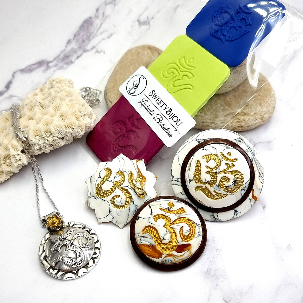 Handmade Set of 3 pieces OM Sign Mold #1