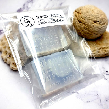 Old Style Letters - Clear Silicone Molds - Set of 2 Molds