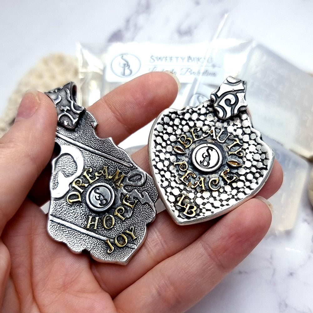 Old Style Letters - Clear Silicone Molds - Set of 2 Molds