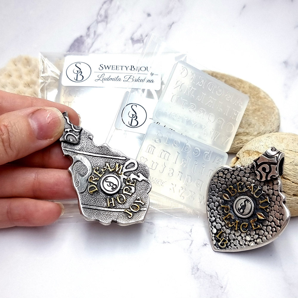 Old Style Letters - Clear Silicone Molds - Set of 2 Molds