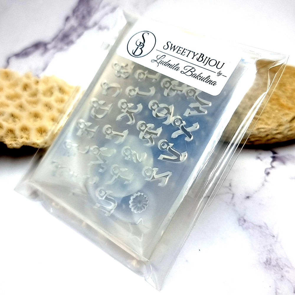 Kit Pendant Alphabet - Clear Silicone Mold