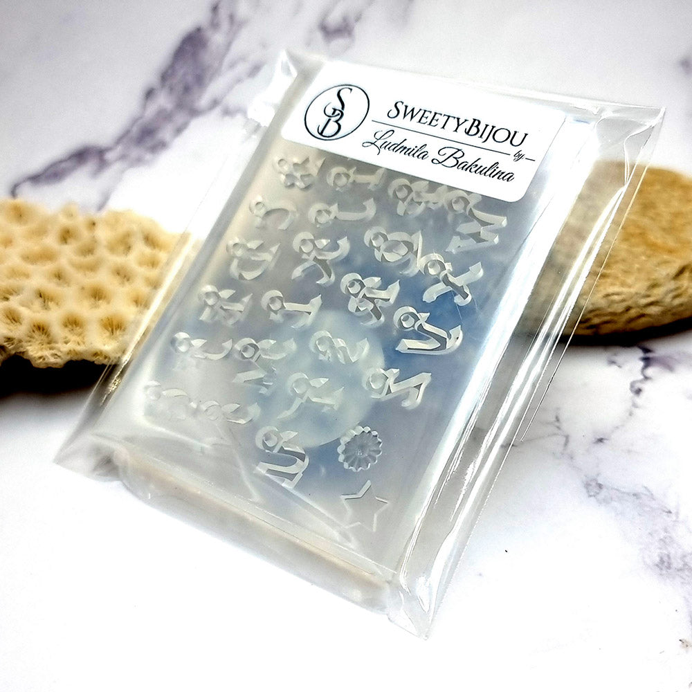 Kit Pendant Alphabet - Clear Silicone Mold