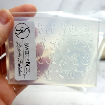 Kit Pendant Alphabet - Clear Silicone Mold