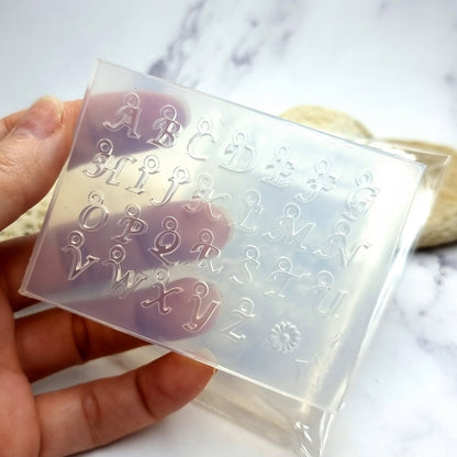 Kit Pendant Alphabet - Clear Silicone Mold