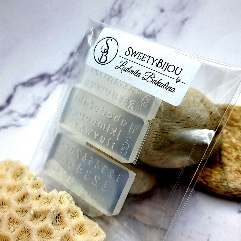 Letters & Numbers - Clear Silicone Molds - Set of 3 Molds