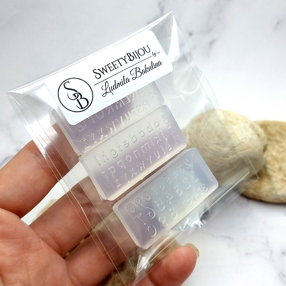 Letters & Numbers - Clear Silicone Molds - Set of 3 Molds