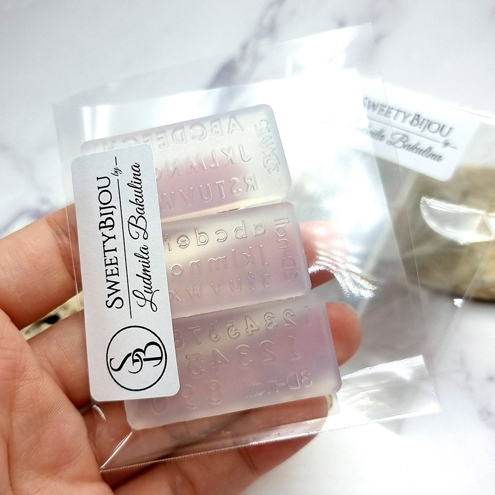 Letters & Numbers - Clear Silicone Molds - Set of 3 Molds