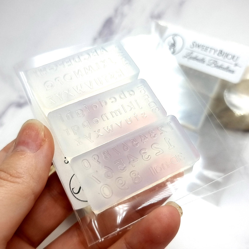 Letters & Numbers - Clear Silicone Molds - Set of 3 Molds