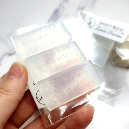Letters & Numbers - Clear Silicone Molds - Set of 3 Molds