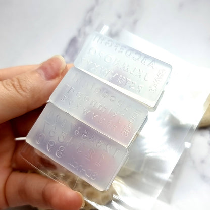 Letters & Numbers - Clear Silicone Molds - Set of 3 Molds