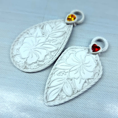 Silicone Texture - Large Cloisonne Enamel - Flowers