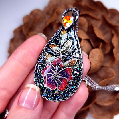 Silicone Texture - Large Cloisonne Enamel - Flowers