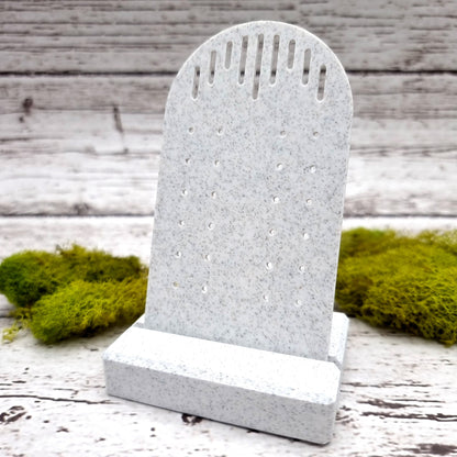 Single Display for Earrings - White Marble Display for Earrings SweetyBijou Tools   