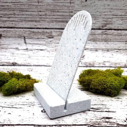 Single Display for Earrings - White Marble Display for Earrings SweetyBijou Tools   