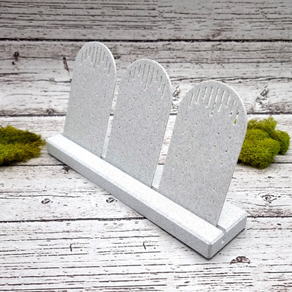 Long Display for Earrings - White Marble Display for Earrings SweetyBijou Tools   