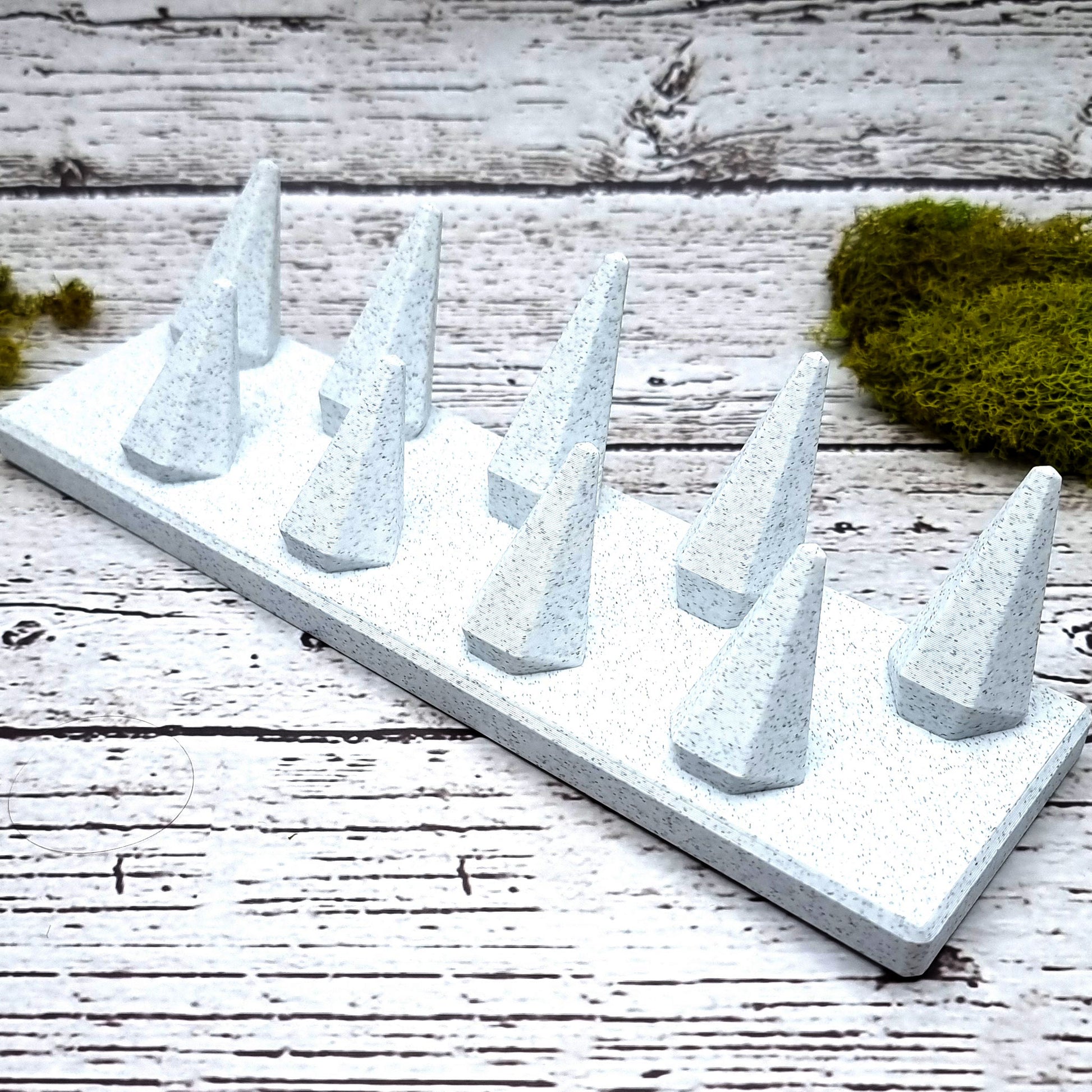 9 Fingers - Tilt Display for Rings - White Marble Display for Rings SweetyBijou Tools   