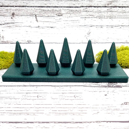 9 Fingers Display for Rings (Vertical) - Alpine Green Display for Rings SweetyBijou Tools   