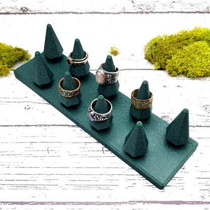 9 Fingers Display for Rings (Vertical) - Alpine Green Display for Rings SweetyBijou Tools   
