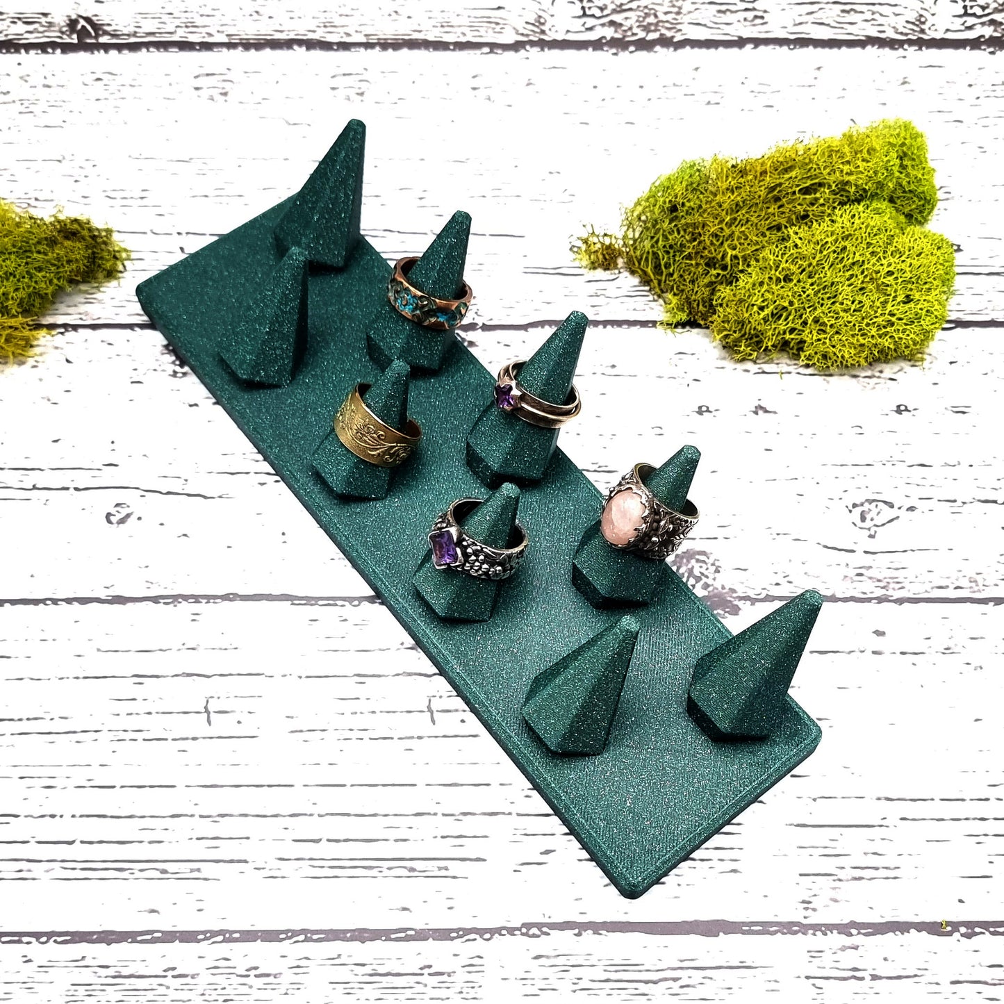 9 Fingers - Tilt Display for Rings - Alpine Green Display for Rings SweetyBijou Tools   