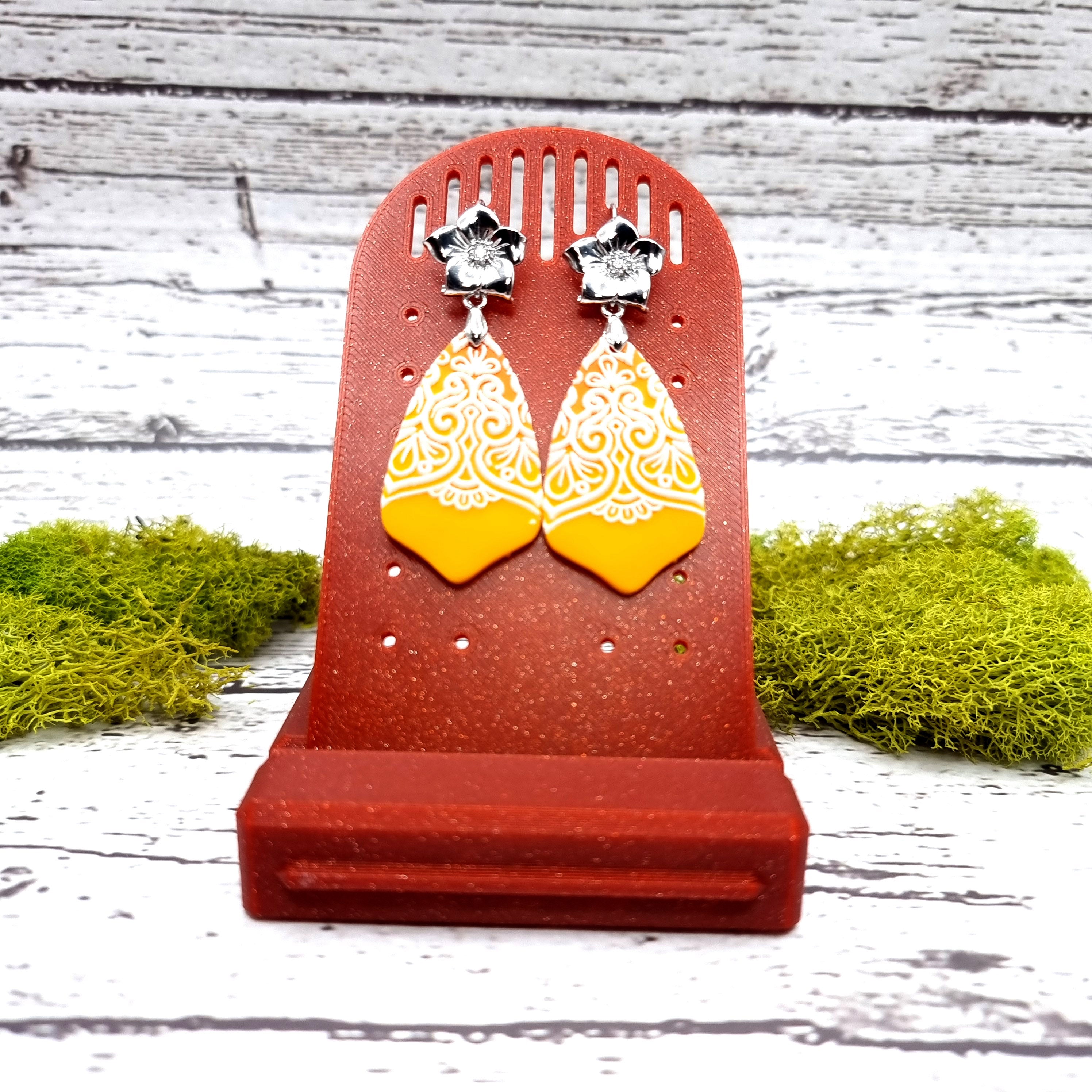 Tilt Display for Earrings - Crimson Red Display for Earrings SweetyBijou Tools   