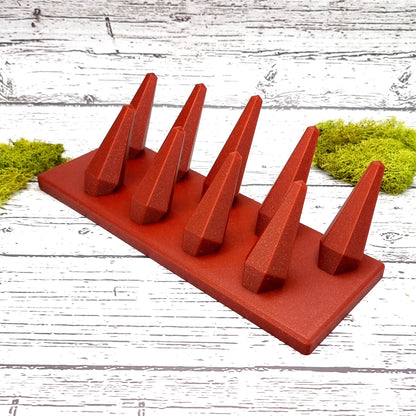 9 Fingers for Large Rings Display - Crimson Red Display for Rings SweetyBijou Tools   
