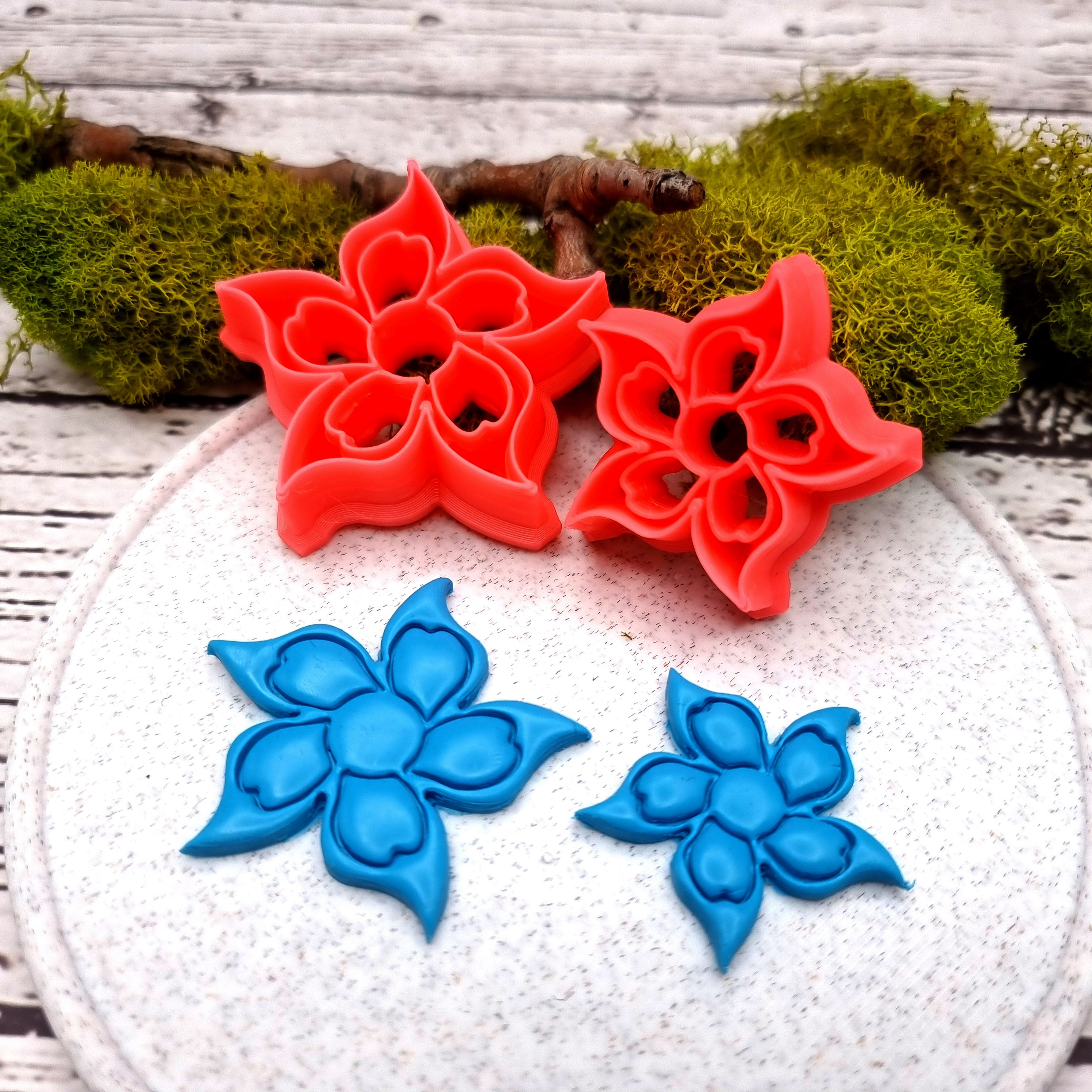 Flower shape polymer clay cutter