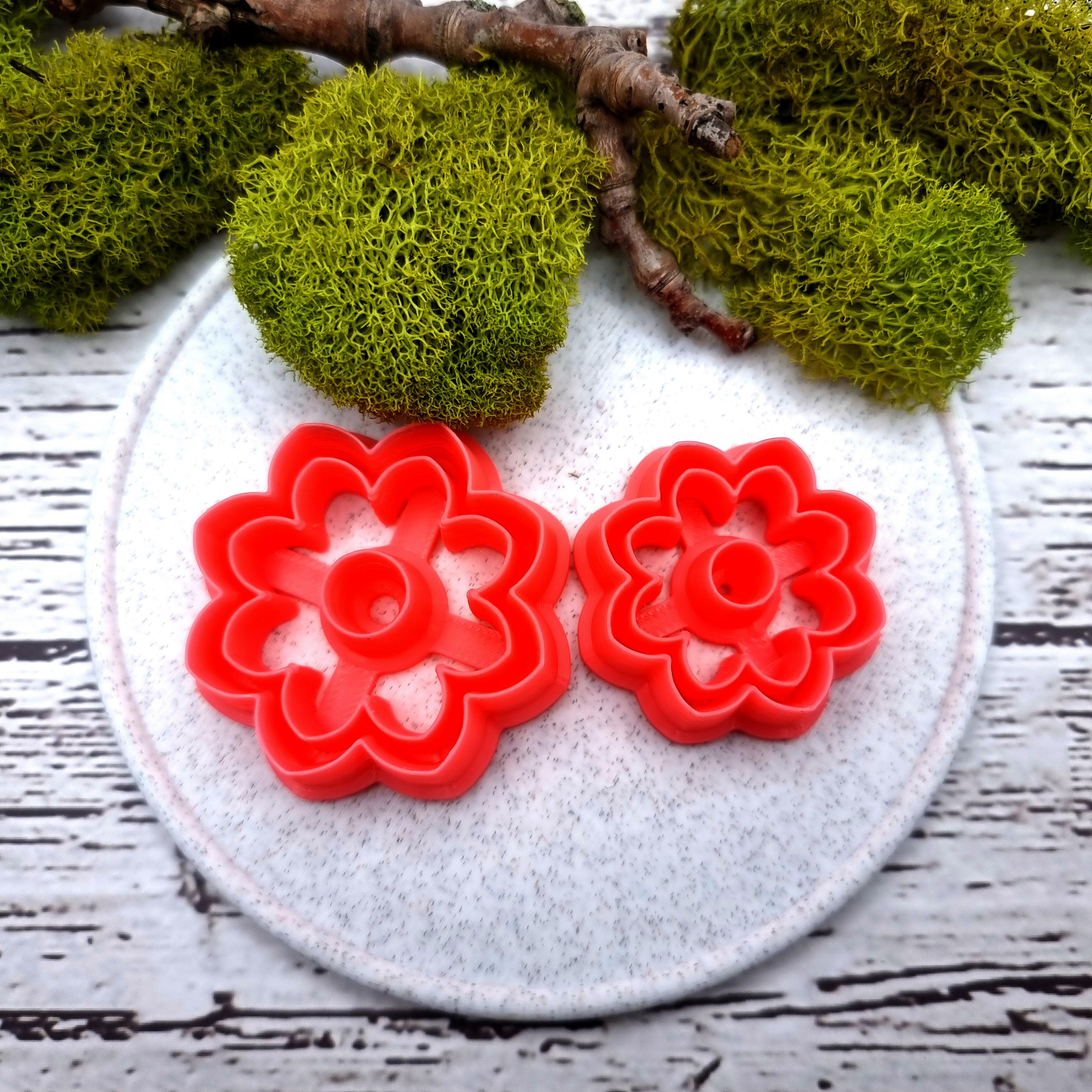Flower shape polymer clay cutter